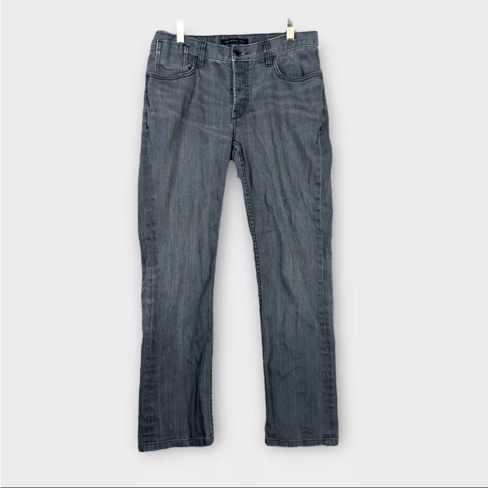 John Varvatos Jeans Bowery Slim Straight Mens 30R Fit 29x28 Gray Denim Preppy